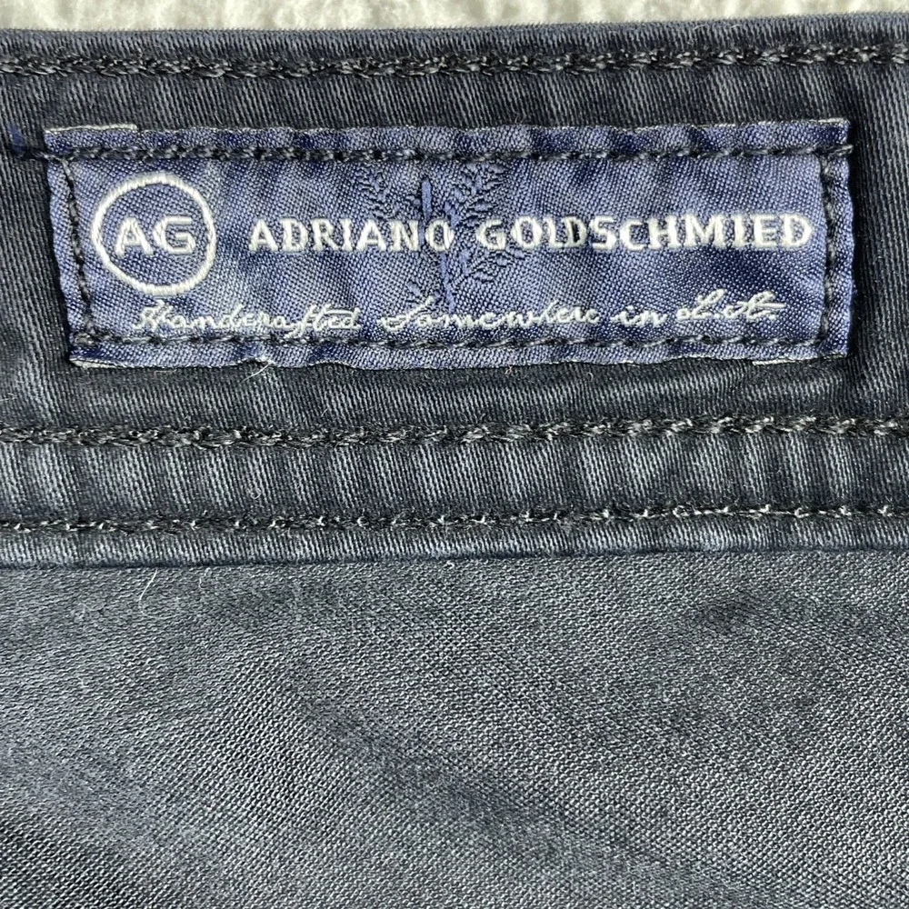 AG Adriano Goldschmie Jean Pant Mens 33x34 Black the Protege Straight Leg Stretc